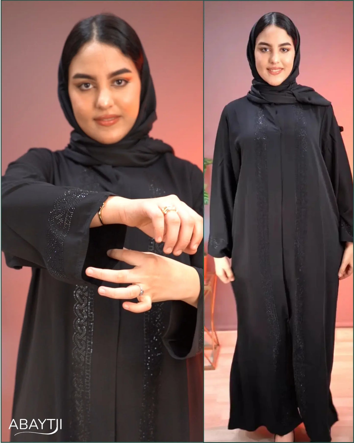 عباية إماراتية أنيقة وراقية + شال بنفس اللون هدية 🎁 (عرض محدود 24 ساعة فقط)