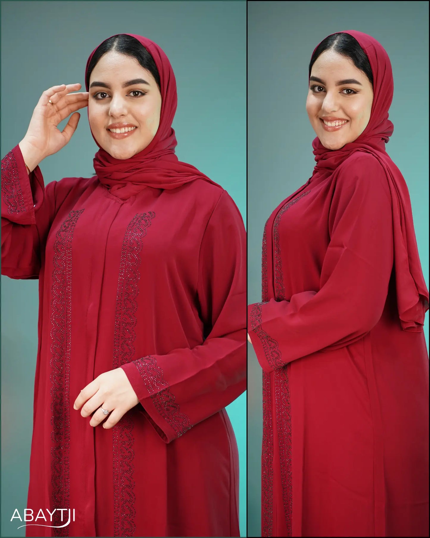 عباية إماراتية أنيقة وراقية + شال بنفس اللون هدية 🎁 (عرض محدود 24 ساعة فقط)