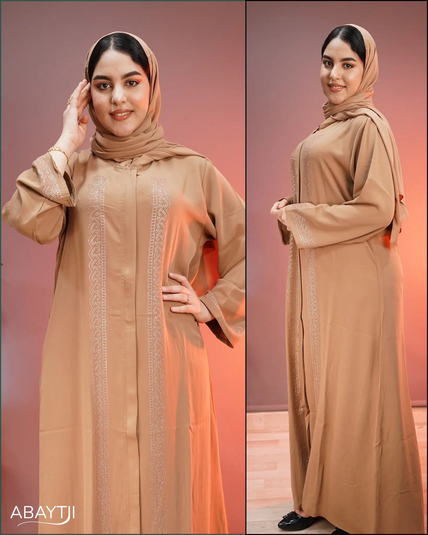 عباية إماراتية أنيقة وراقية + شال بنفس اللون هدية 🎁 (عرض محدود 24 ساعة فقط)